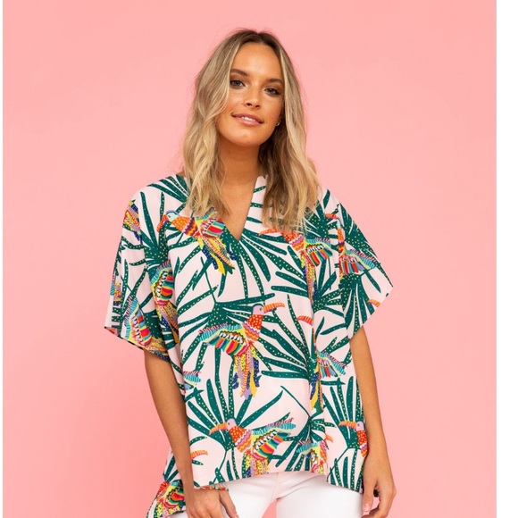 CROSBY by Mollie Burch Tops - Crosby Maggie Top, Parrot Party